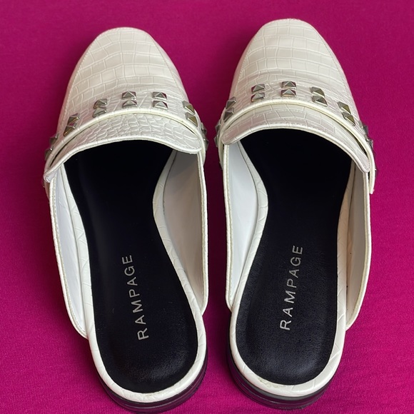 EUC Rampage Brady Mule White Crocodile Embossed Women’s Size 7.5 - Picture 4 of 8